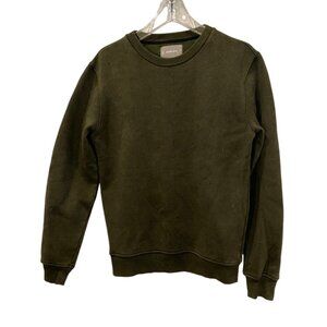 Everlane olive green cotton crew neck sweatshirt XS